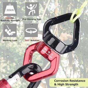 Aviation Aluminum Alloy Swivel Swing Device Safety Carabiner1 Pack(30 KN)